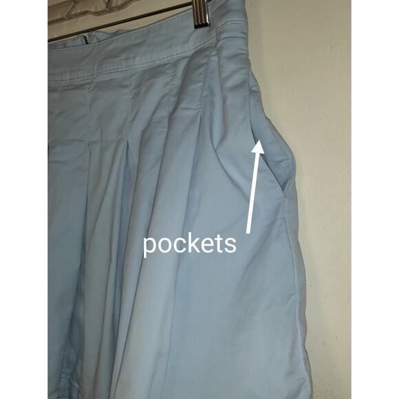 VTG American Eagle Mini Skirt Size 6 Pleated Pastel Blue Pockets Anime School - Picture 3 of 13